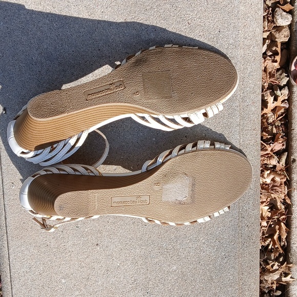 MONTEGO BAY CLUB WHITE Sandal Open Toe Wedge Heel Ankle Strap Size 9 - Picture 6 of 10